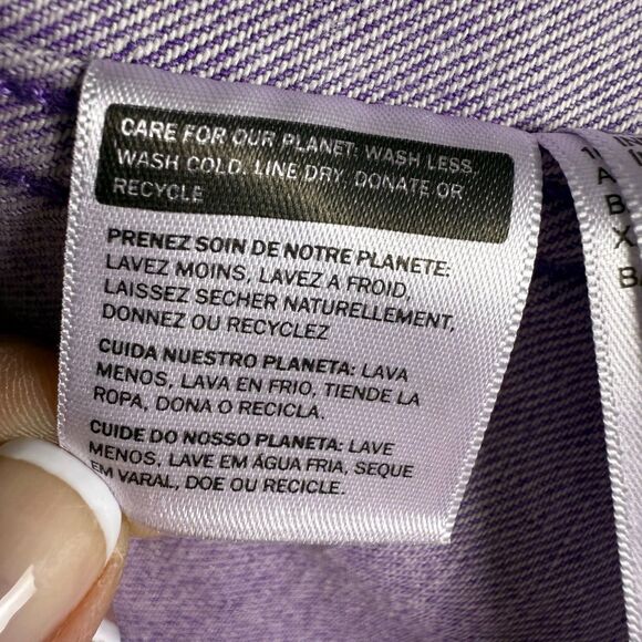 Levi's Fresh Esther Modern Cotton Jacket, Size Large, Purple, 100% Cotton, Denim - Picture 13 of 16